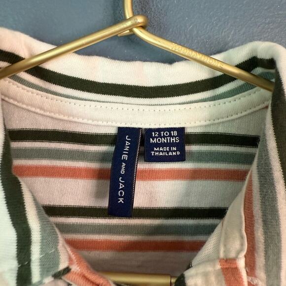 Janie & jack Striped Polo Shirt and Orange Shorts Set - Picture 4 of 7